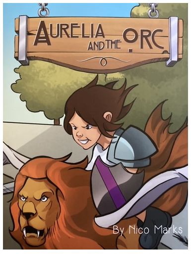 Front cover of Aurelia and the Orc book.